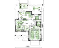 Двухэтажный коттедж с благородным экстерьером