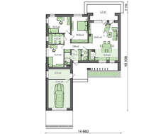 Просторный коттедж в духе современной архитектуры площадью 145 кв. м