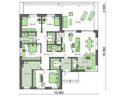 Проект загородного дома с мансардой общей площадью 316 кв.м.