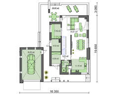 План-схема строительства с планировками жилого мансардного дома площадью 252 кв.м.