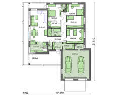 Проект для строительства большого мансардного коттеджа общей площадью 409 кв.м.