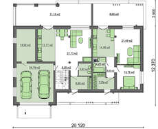 Светлый двухэтажный особняк в светлых тонах площадью 276 кв.м.