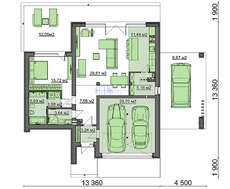 Проект загородного коттеджа площадью 198 кв.м.