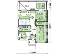 Проект классического двухэтажного дома общей площадью 193 кв.м.