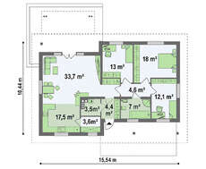 Загородный дом с многоскатной крышей