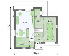 Дом с мансардой общей площадью 172 кв.м
