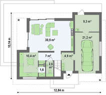 Проект небольшой стильной усадьбы