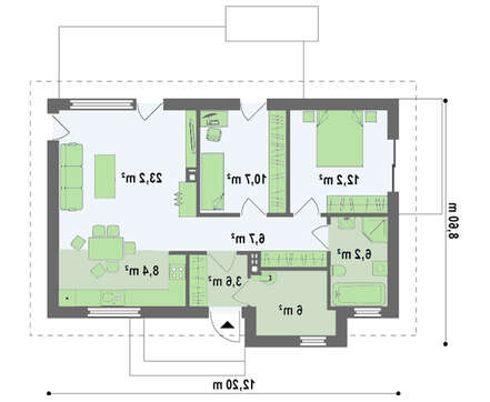 Небольшая одноэтажная дача
