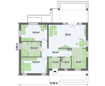 Современный энергосберегающий коттедж