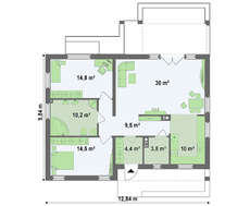 Современный энергосберегающий коттедж