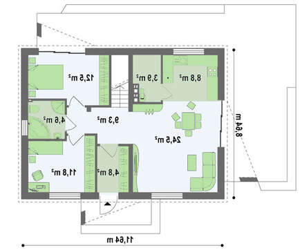 Проект дома в классическом стиле с современной планировкой