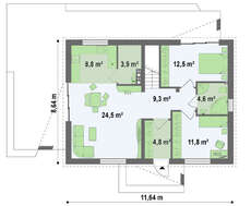 Проект дома в классическом стиле с современной планировкой