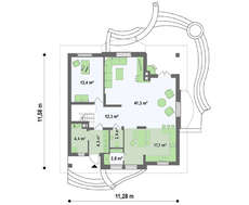 Проект симпатичного коттеджа с балконами