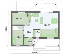 Проект энергоэффективного дома с мансардой