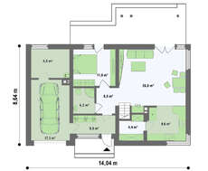 Проект мансардного дома с красивым дизайном