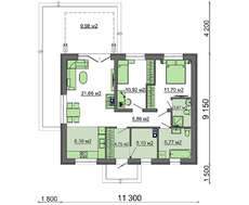 Проект одноэтажного дома в классическом традиционном стиле
