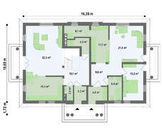 Проект дома на две семьи с колоннами