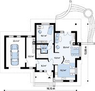 Проект просторного дома с функциональной планировкой