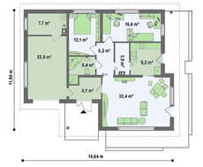 Проект малогабаритного дачного домика с гаражом