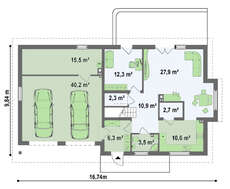 Светлый уютный коттедж с мансардой и гаражом для 2х автомобилей