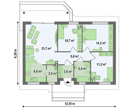 Уютный загородный дом в традиционном стиле