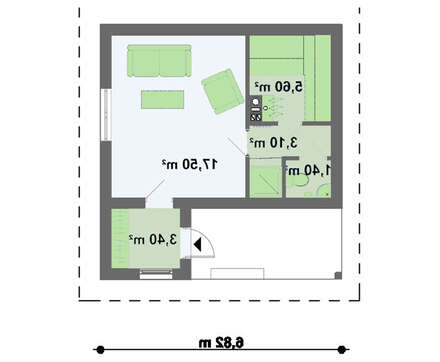 Симпатичный проект небольшой бани