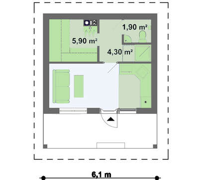 Небольшая сауна с деревянным фасадом
