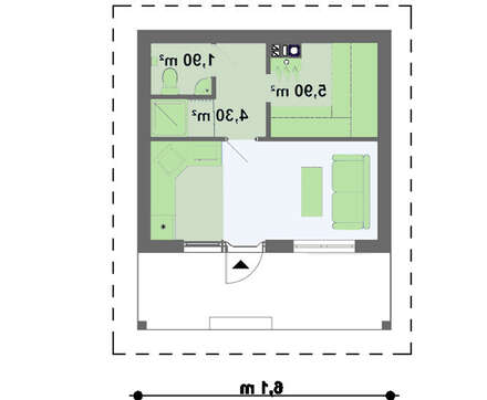 Небольшая сауна с деревянным фасадом