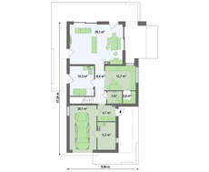 Двухэтажный коттедж с гаражом в стиле модерн