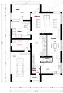 Комфортный проект коттеджа с красивой террасой на втором этаже
