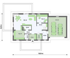 Проект двухэтажного дома с баней и террасой