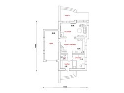 Оригинальный проект дома с двухскатной крышей