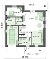 Красивый загородный дом с мансардой в классическом стиле