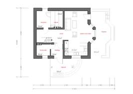 Компактный дачный домик с сауной