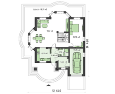 Проект классического дома с двумя эркерами
