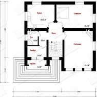 Просторный светлый особняк с тремя спальнями на втором этаже