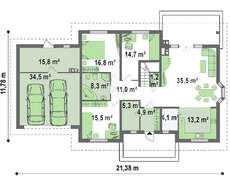 Небольшой красивый особняк в традиционном стиле