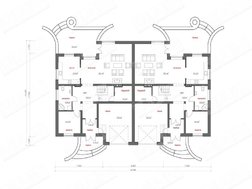 Проект шикарного особняка на две семьи с двумя террасами