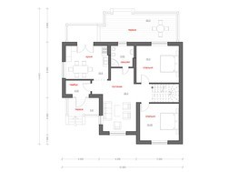 Дом с мансардой с оригинальной формой кровли