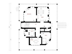 Огромный загородный коттедж в американском стиле с гаражом в цокольном этаже