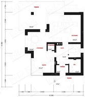 Экономный проект домика с мансардой и цокольным этажом