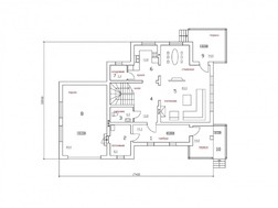 Проект большого загородного коттеджа из бруса с гаражом