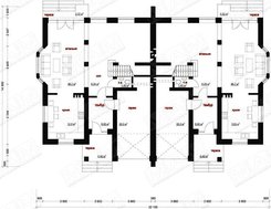 Просторный загородный коттедж на две семьи с гаражом