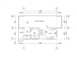 Полустеклянный коттедж хай-тек с гаражом в подземном этаже