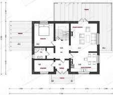 Симпатичный коттедж с мансардой и просторной террасой