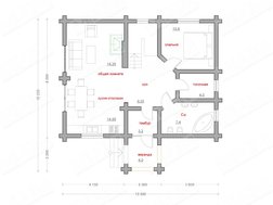 Проект коттеджа из бруса со вторым светом