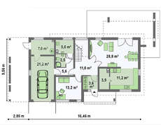 Двухэтажный загородный дом с большой террасой