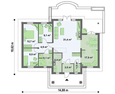 Коттедж в стиле дворянской усадьбы