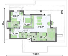 Проект комфортного одноэтажного дома с бассейном