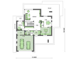 Проект шикарного современного двухэтажного коттеджа со вторым светом